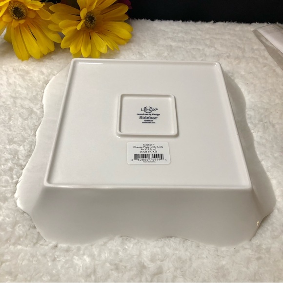 Lenox Sidebar "Little Slices Of Heaven" Cheese Plate With Knife - Picture 6 of 7